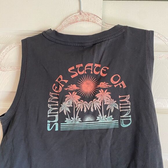 Old Navy XS Grey Graphic summer state of mind muscle tank - Picture 6 of 6